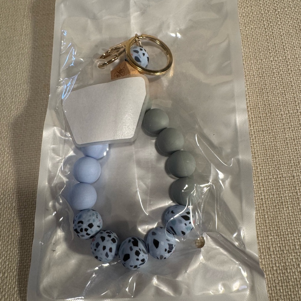Blue and Gray Beaded Kids Bracelet